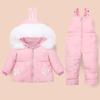 Winter Children's Clothing Set Two Pcs Girl Down Jacket   Baby Snowsuit Clothes Overalls for Kids Toddler Jumpsuit Coat