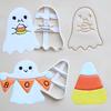 1PC Halloween Cookie Embosser Cutter Mold Halloween Party Cookie Making Mold Ghost Pumpkin Lantern Flag Seal Embossing Tools