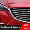 Для Mazda 6 Mazda6 Atenza 2017 2018 Хромированные Передние Центральные Решетки Радиатора Накладка на Решетку Декоративная Накладка в Стиле Racing Внешние Аксессуары