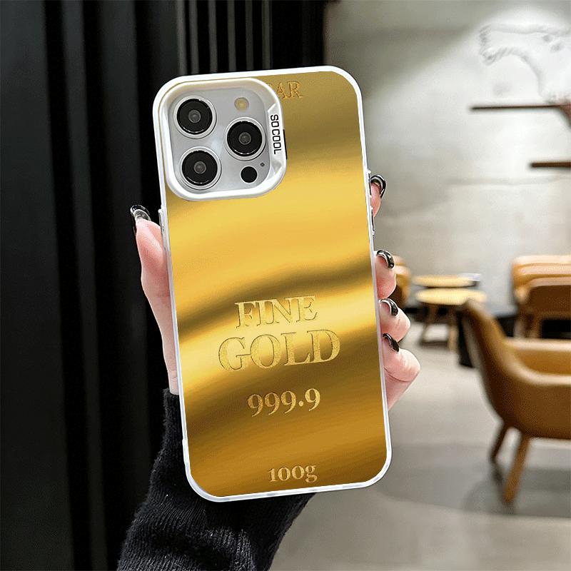 Мягкий чехол для телефона с принтом из тонкого золотого узора для iPhone 15 16 17 Pro Max 17Air 16E 14 Plus 13 12 Mini, противоударная задняя крышка
