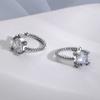 Модные ювелирные изделия 925 пробы стерлингового серебра циркон серьги-каффы женские клипсы серьги без пирсинга ювелирные изделия EH169