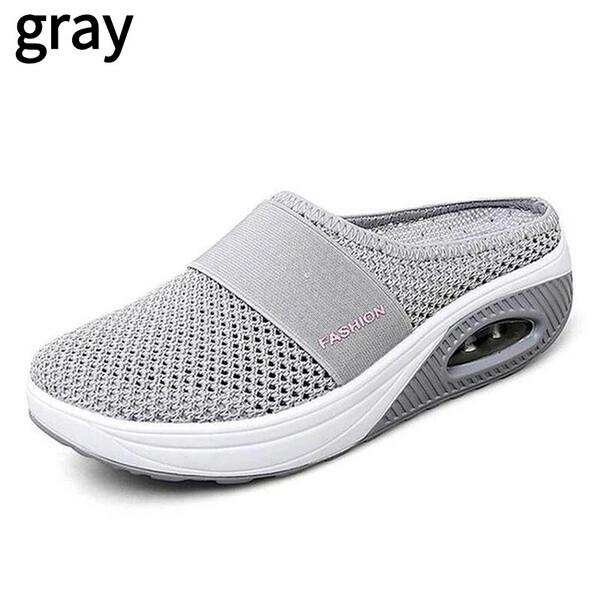 Модные прочные женские уличные дышащие прогулочные тапочки с круглым носком для отдыха