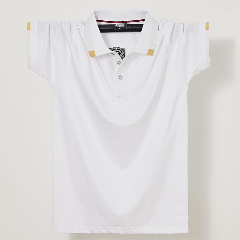 Мужская футболка с коротким рукавом Fat Plus, деловая дышащая мужская рубашка-поло поло