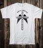 Retro Prison Tattoo Tee T shirt Vtg Art Skull Cross Wings Hell Awaits