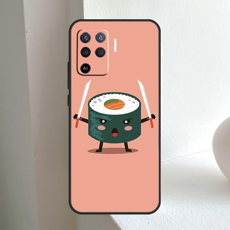Японская еда Суши Для OPPO A80 A60 A40 A5 A6 Pro A15 A17 A57 A16 A76 A96 A18 A38 A58 A78 A98 A54 A74 A94 Чехол