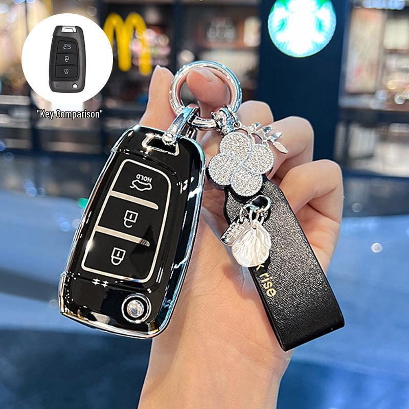 Совместим с 20 моделями: Чехол для ключа для Beijing Hyundai New Elantra, Verna, ix25, Mistra, ix35 - Защитная оболочка-пряжка