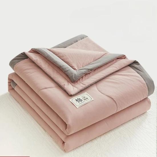 Новое однотонное хлопковое летнее одеяло, мягкое и удобное, для взрослых, кондиционер, студенческое общежитие, односпальное тонкое одеяло