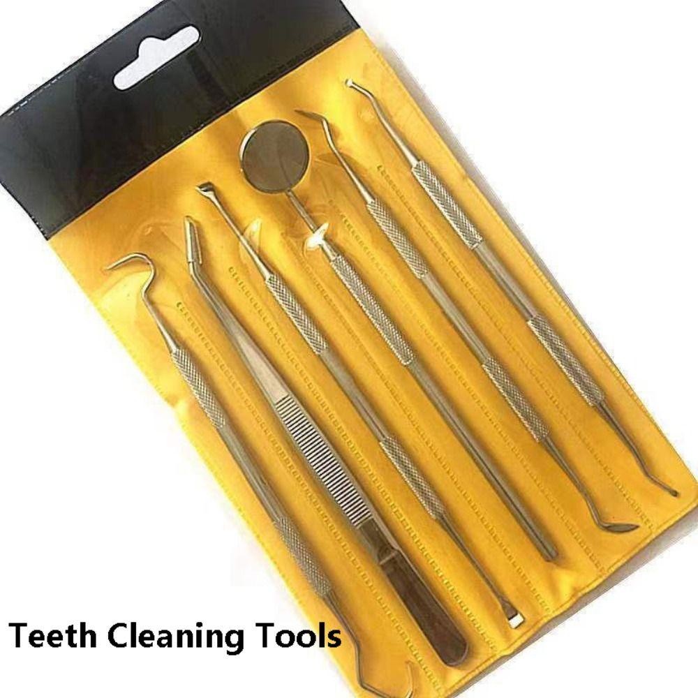 Tartar Scraper Teeth Cleaning Tools Mouth Mirror Plaque Remover Dental Calculus Remover  Dentist