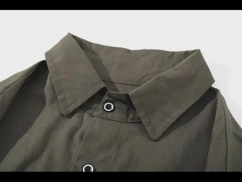 Мужская ретро японская рубашка свободного кроя с рукавами-пятью