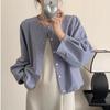 Рабочая куртка в японском стиле с круглым вырезом и длинными рукавами - Женский кардиган petite, Новое поступление Осень 2025, Доступна в пяти цветах