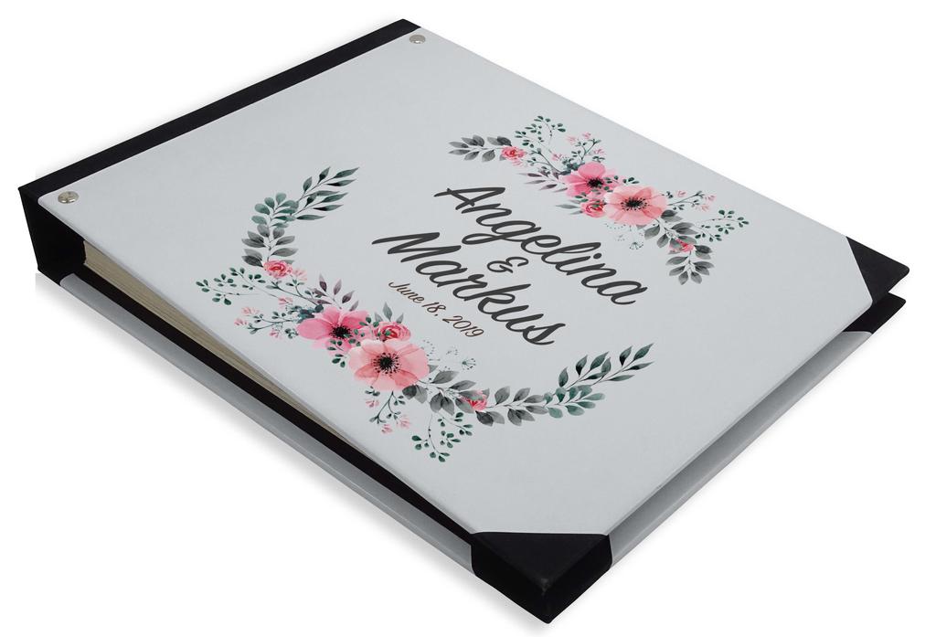 Darling Souvenir Beige Floral Wedding Guest Book Твердый переплет Книга для регистрации гостей Гостевая книга для регистрации гостей - 7 x 9