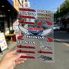 AAAHM1 ДЛЯ HONDA RACING Долговечная Водонепроницаемая Светоотражающая Наклейка Маскировка Царапин Подходит для Мотоцикла Автомобиля Шлема Холодильника Стакана для Воды Декали