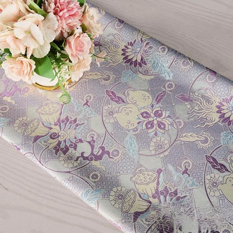 100 см жаккардовый гобелен атласная ткань шелк Helu Tongchun гладкая текстура подвеска парча династии Сун чонсам ханьфу