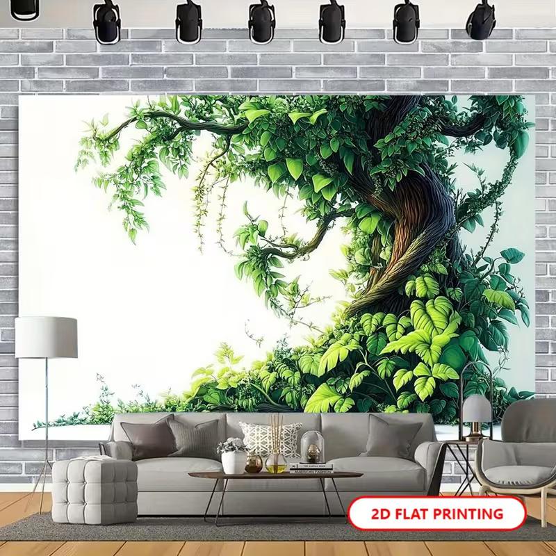 2D Lush Forest Tree Backdrop Tropical Plant Greenery Photo Booth Banner