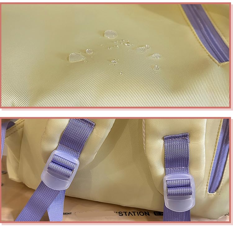 YYBEIQII Large Capacity Cute School Backpack for Middle and High School Korean Lightweight Backpack with Stylish Ribbon and Cute and Suitable for