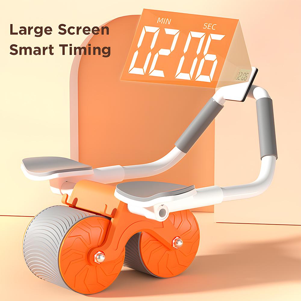 Роликовое колесо для пресса, автоматический отскок с поддержкой локтя, плоское колесо для упражнений, бесшумное колесо для брюшного пресса, оборудование для домашних тренировок