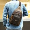 Vintage Genuine Leather Bag Crazy Horse Leather Men's Chest Bag Travel Multifunctional Casual Fashion Shoulder Bag