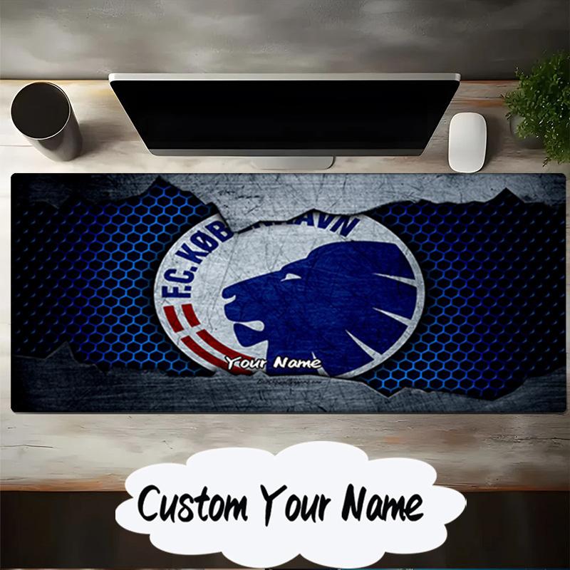 Custom Name Mouse pad Copenhagen Lion Emblem Mouse pad, Gaming Mouse Pad, keyboard pad, Desk Decor for computer notebook Fan Birthday Gift