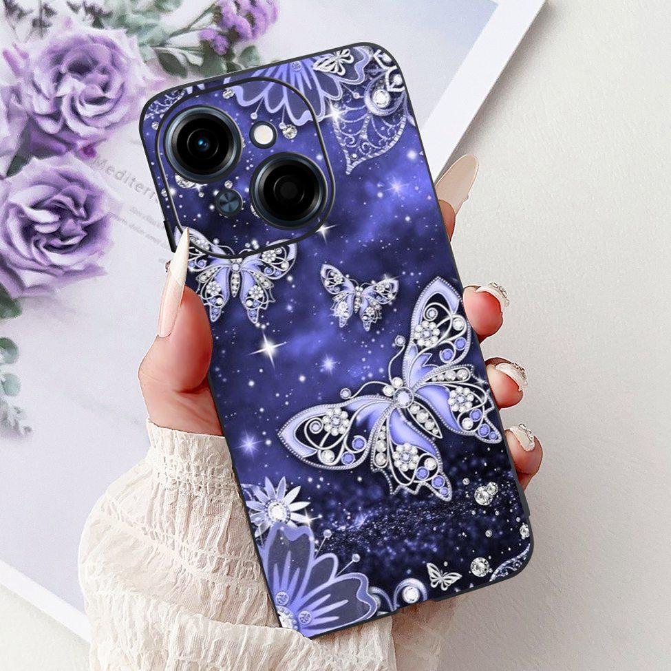 6.67'' For Tecno Spark Go 1 Case Pop 9 Cover Cute Cat Cartoon Fashion Butterfly Boy Girl Back Cover For Tecno Pop 9 Phone Case