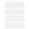 4 Pack Clear Acrylic Floating Shelves Wall Mounted Shelf for Anime Ornament Cosmetics Bathroom Livin