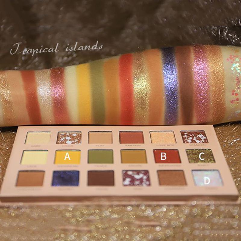 Красота Макияж Пустыня Роза Палитра теней для век 18 цветов Водостойкие долговечные блестящие тени для век
