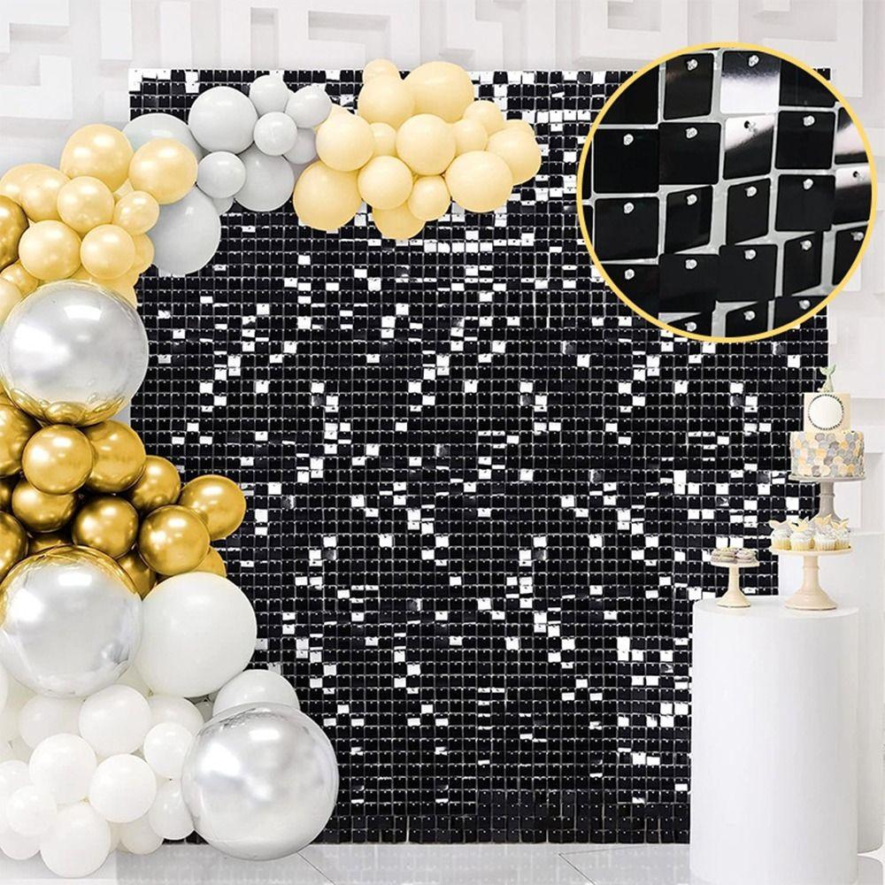 Glitter Square Sequin Backdrop Wedding Backdrop Decoration Panels Durable Sequin Panel Wall Decor