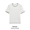 Spring 2025 Women's European & American Style Knit Short Sleeve T-shirt