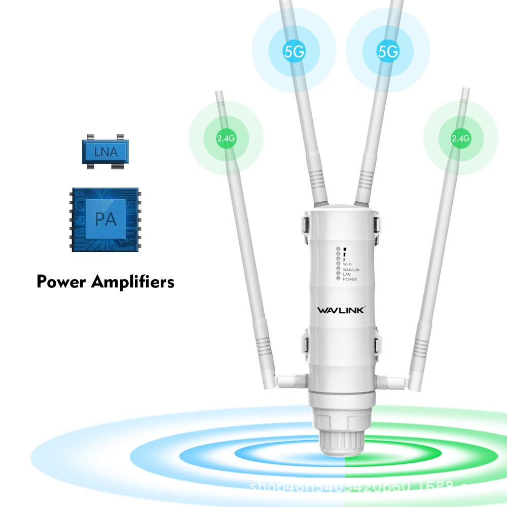 WAVLINK AC1200 Уличный двухдиапазонный WiFi-маршрутизатор и точка доступа с высокой мощностью