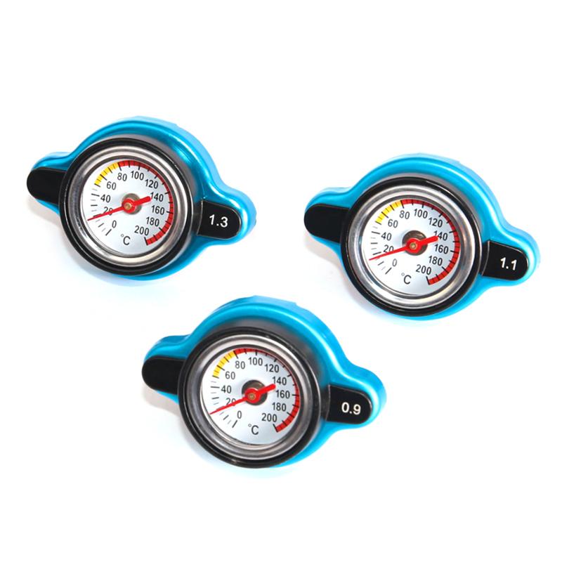 Car Motorcycle Styling Thermo Radiator Cap Tank Cover Water Temperature Gauge with Utility Safe 0.9 Bar/ 1.1 Bar/1.3 Bar