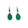 Bolaijewelry Серьги с натуральным зеленым агатом овальной формы 7*9 мм, серьги из стерлингового серебра 925 пробы, простые модные женские ювелирные изделия