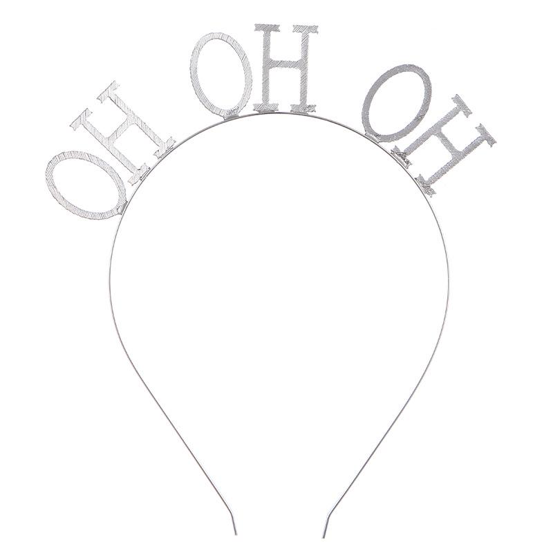 HOHOHO Rhinestone Christmas Headband - Festive Hair Accessory for Holiday Parties