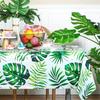 DIFEIUKI Hawaiian Tablecloths, Pack of 4, Tropical Monstera and Plumeria Prints, Hawaiian-inspired Table Covers with Flowers and Palm Leaves, Stylish,
