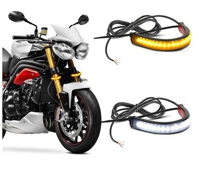 DRL FLEX LED дневные ходовые огни + динамические указатели поворота для мотоциклов, 12 В