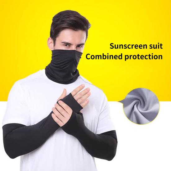 Защита от солнца, рукава, гетры, чистый цвет, камуфляж, высокая эластичность, шарф на шею, для езды на велосипеде