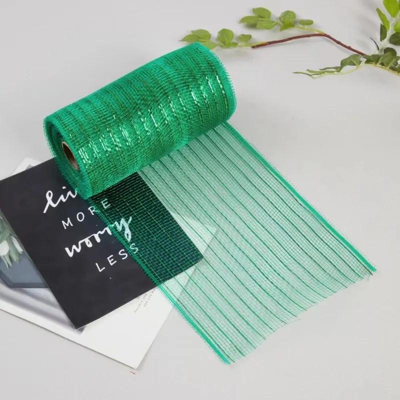 1 рулон рождественской сетчатой ленты DIY венок бант лента рождественская елка украшения для дома 2024 рождественские подарки Navidad Noel Новый год 2025