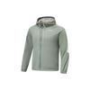 Li Ning Color Block Hooded Sports Jacket Men Jacket Gray Green AFDT411-3