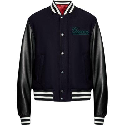 Кожаная куртка в стиле varsity 794814-Z8BS9-4215
