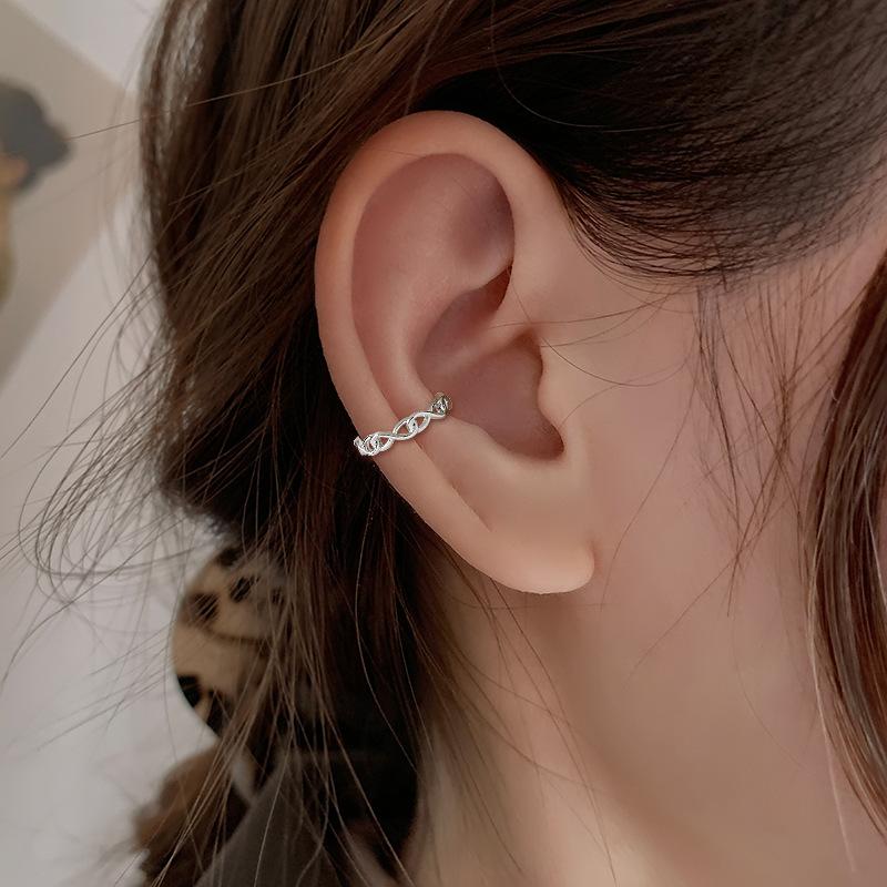 Infinite Love Ear Clips Mobius Ear Bone Clips 8-образные серьги-гвоздики для пары без отверстий для ушей