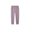 Training Series Solid Color Mid Waist Cuffed Sports Pants Women Pants Purple 162217304-1