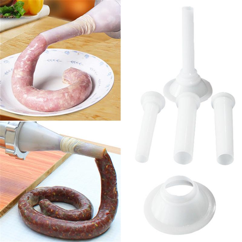 Ручная насадка для колбасы, шприц, машина для наполнения мясом, насадка, воронка для набивки колбас, кухонные инструменты и аксессуары для мясорубки