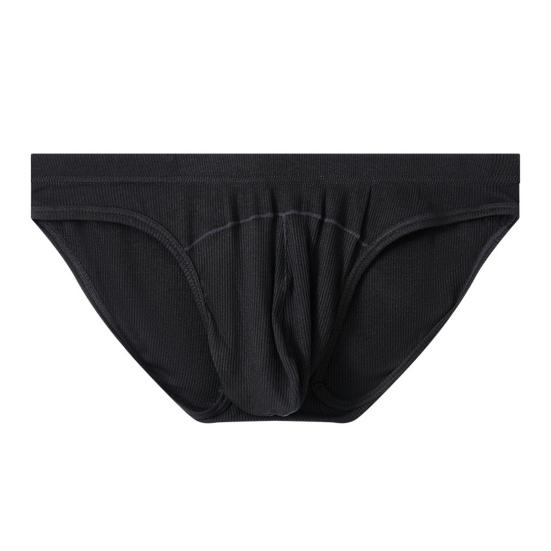 Мужские трусы-слипы с низкой посадкой, U-образным выпуклым кроем, высокой эластичностью, облегающего кроя, однотонные, дышащие, подростковые