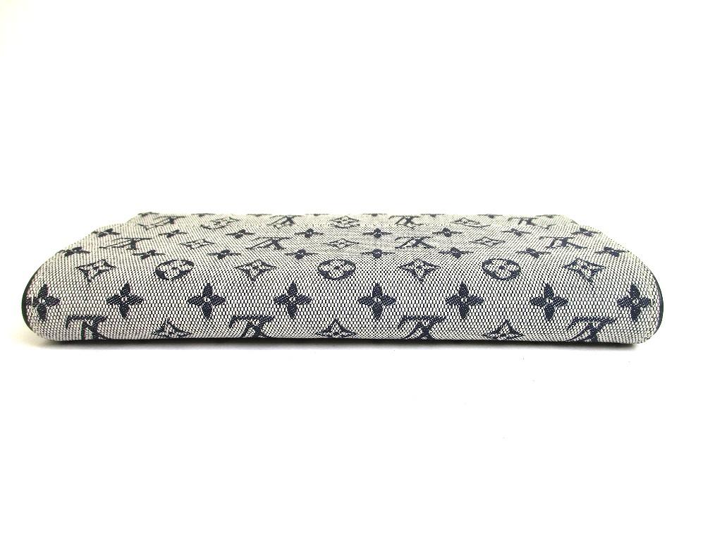 Оригинальный складной кошелек LOUIS VUITTON Monogram Mini из темно-синего канваса Международный #b081 Отремонтирован продавцом