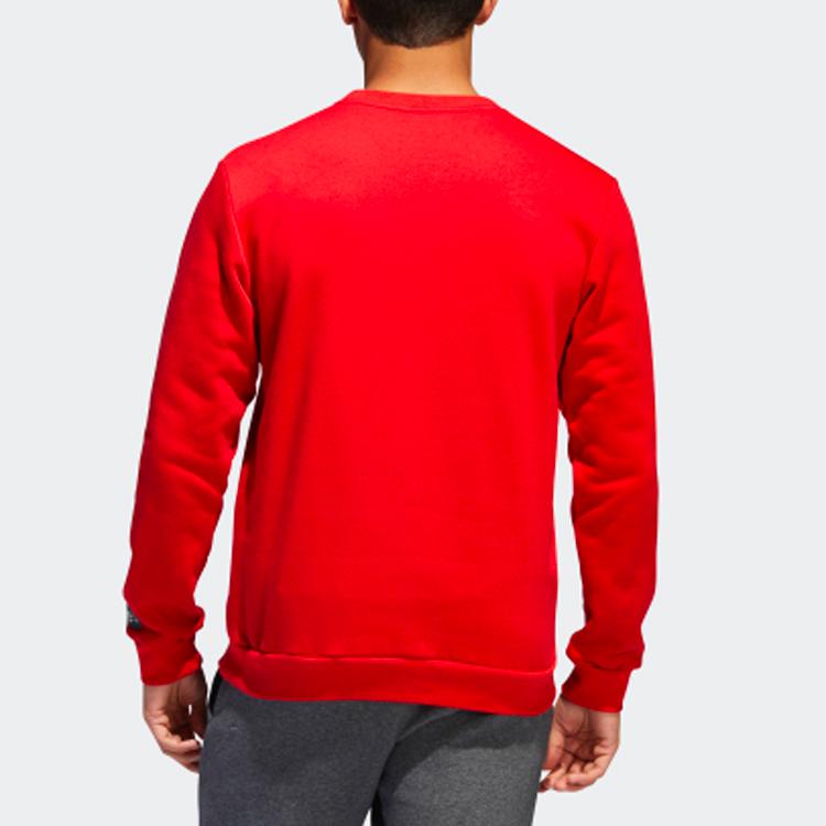 Adidas Sweatshirts Men's Light Scarlet Crew Neck Moderate Regular (Unisex) Sweatshirts EA2357