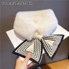 Thicken Neck Scarf Faux Rabbit Fur Plush Scarf Cute Neck Warmer  Winter