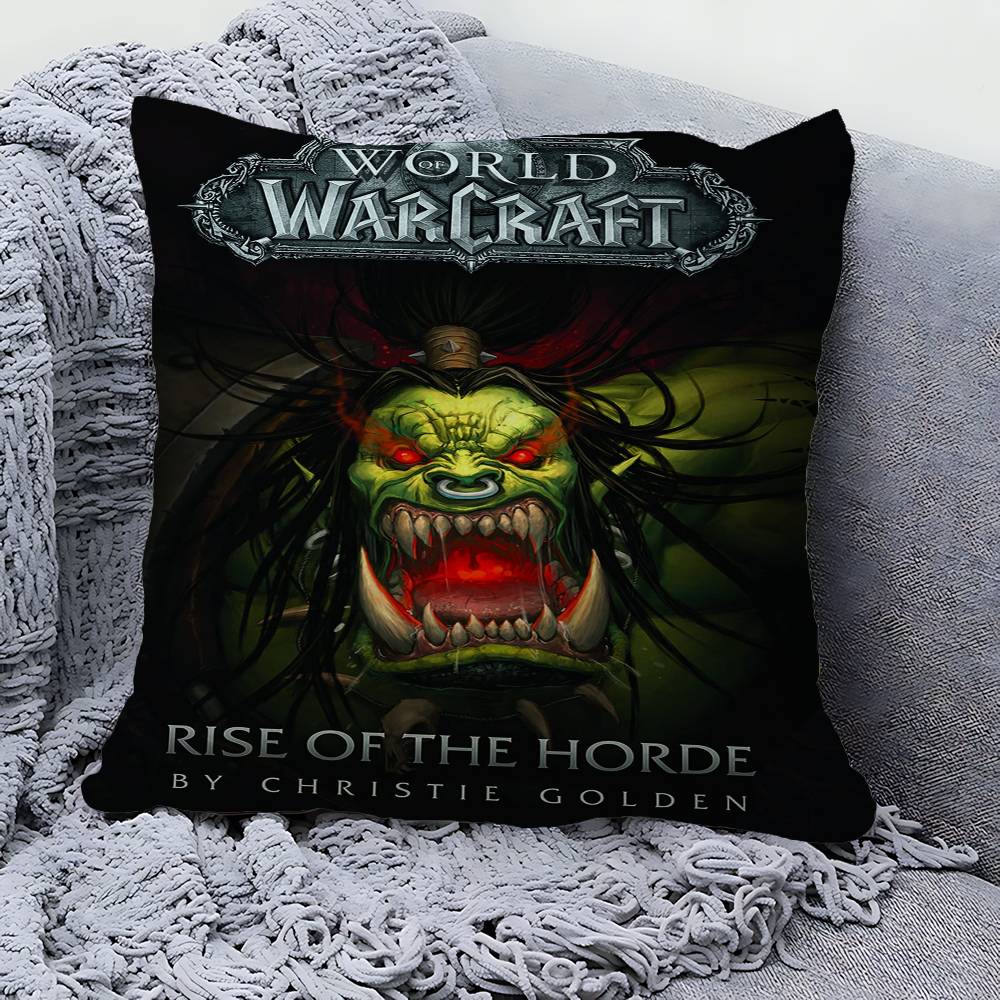 W-World of W-Warcraft Игровая Декоративная Подушка для Комнаты Эстетика Наволочка Домашний Декор Спальня Диван-Кровать Подушка для Дивана 45x45