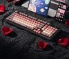 BOW Hangshi Многорежимная Bluetooth-клавиатура с подсветкой, дизайн с помадой и тональным кремом для женщин, механические ощущения, беспроводные/проводные варианты
