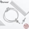 Bamoer Key Charm Genuine 925 Sterling Silver Vintage Pattern Pendant Charms for Women Bracelet