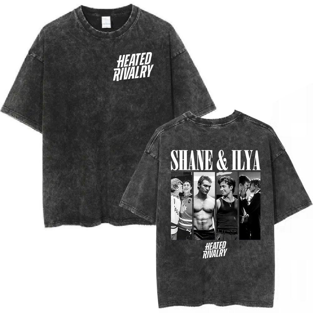 New Arrival Mens Tee Shirt TShirts Men Tshirt for Men Ropa Hombre Heated Rivalry Shane Hollander Ilya Rozanov Vintage Washed