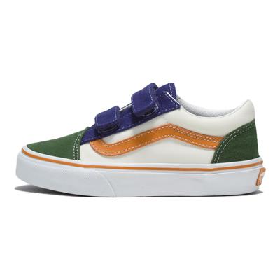 Old Skool V Повседневные Удобные Прочные Дышащие Низкие Детские Кеды для Скейтбординга Детские кроссовки Белый Зеленый VN0A38HD6GL