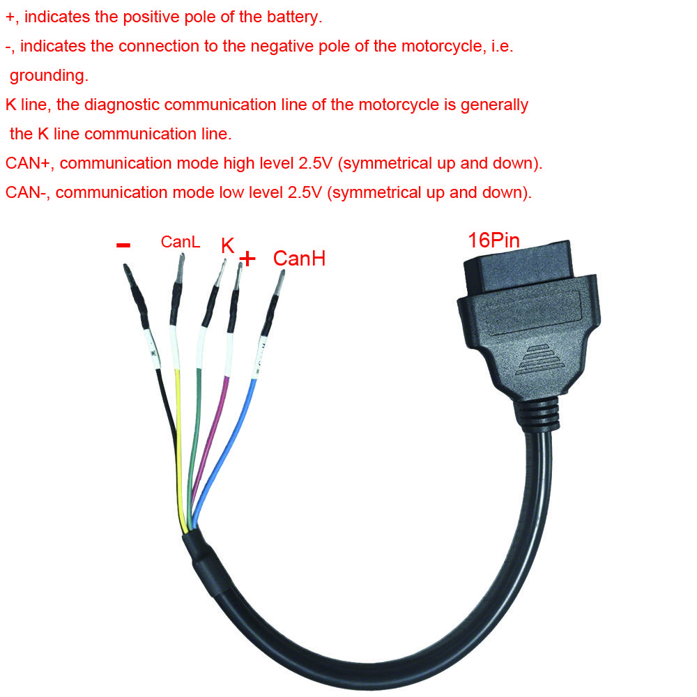 Motor OBD2 Scanner Fault Code Reader Vehicle Motorcycle OBDII Diagnostic Tools Voltage Charging Test for Yamaha Honda Suzuki BMW